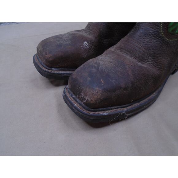 Ariat Men's 13D Rebar Flex Western VentTEK Brown Green Composite Toe Work Boots - Picture 4 of 11